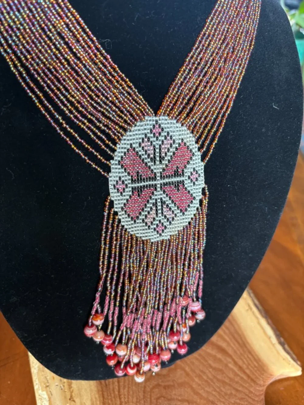 Vintage Lee Hutchins Beaded Necklace